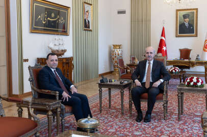 Anayasa Mahkemesi Başkanı Arslan, TBMM Başkanı Kurtulmuş'u ziyaret etti