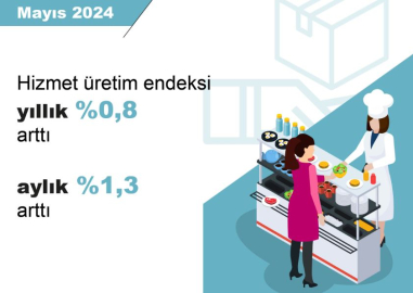 TÜİK: Hizmet üretimi aylık yüzde 1,3, yıllık yüzde 0,8 arttı