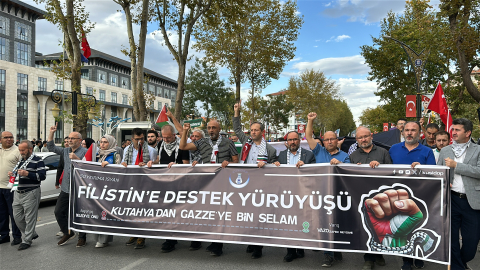 Kütahya’da, Filistin'e destek yürüyüşü