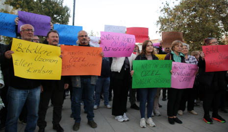 Edirne’de, 'Yenidoğan Çetesi' protestosu