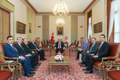 TBMM Başkanı Kurtulmuş, Kamu Başdenetçiliği'ne seçilen Akarca'yı kabul etti