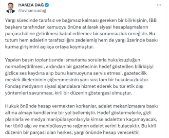 AK Parti'li Dağ'dan İmamoğlu'na tepki