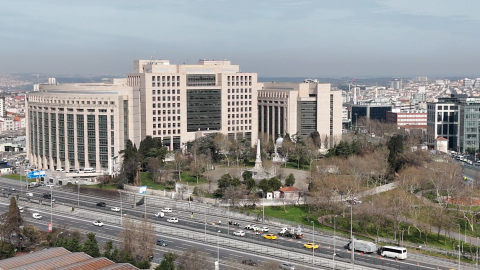 İstanbul- İstanbul Adalet Sarayı havadan görüntülendi